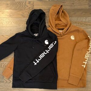 Youth Carhartt hoodies set  (Black XS 0-2, Camel Small 2-4)